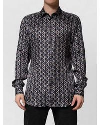 Dolce & Gabbana - Patterned Collared Dress Shirt Silk - Lyst