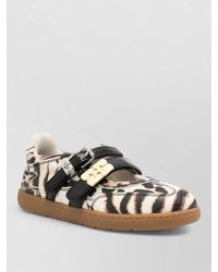 Ganni - Animal Print Round Toe Rubber Sole Sneakers - Lyst