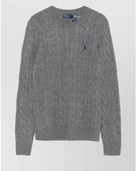 Polo Ralph Lauren - Cable-Knit Wool-Cashmere Crewneck Jumper - Lyst