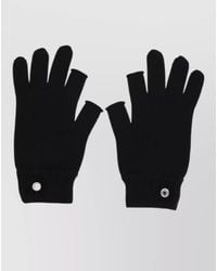 Rick Owens - Fingerless Gloves Button Detail Ribbed Cuffs - Lyst