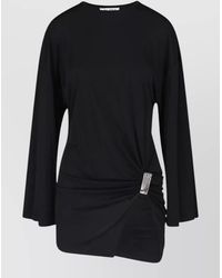 The Attico - Long Sleeve Top Asymmetric Hem Detail - Lyst