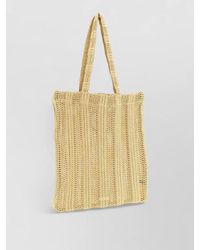 Pinko - Medium Easy Tote Raffia-Effect Beach Bag - Lyst