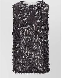Niccolò Pasqualetti - Tank Top Sequin Tulle Square Detail - Lyst