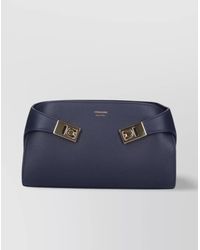 Ferragamo - Structured Silhouette Top Handle-Tone Hardware - Lyst