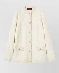 Gucci - Bouclé Wool Crewneck Cardigan - Lyst