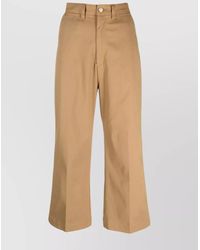 Ralph Lauren - High-Rise Cropped Wide-Leg Trousers - Lyst