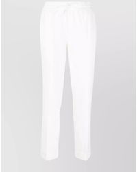 P.A.R.O.S.H. - Wool Mid-Rise Tapered Track Pants - Lyst