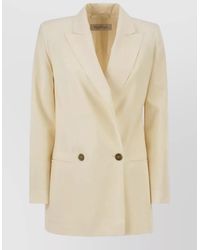 Max Mara - Tailored Double Breasted Suit Jacket Nylon Silk - Lyst