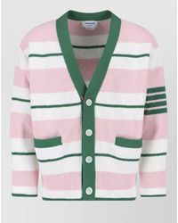 Thom Browne - Striped Cardigan - Lyst
