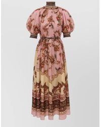 Zimmermann - Silk Aster Billow Midi Dress - Lyst