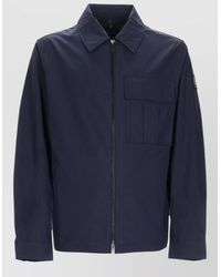 Belstaff - Buttoned Cuff Coat Collared Chest Pocket - Lyst
