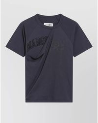 MM6 by Maison Margiela - Crew Neck Graphic Print Regular Fit Top - Lyst