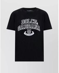 Dolce & Gabbana - Dolce & Gabbana T-Shirt With Contrasting Logo - Lyst