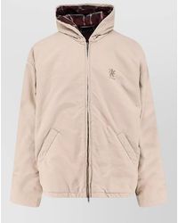 Balenciaga - Cotton Blend Jacket With Embroidered Logo On The Front - Lyst