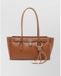 MICHAEL Michael Kors - Structured Leather Shoulder Bag With Hardware - Lyst