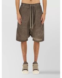 Rick Owens - Drawstring Shorts With Pockets And Elastic Waistband - Lyst