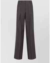 Peserico - Cotton And Silk High-Rise Straight-Leg Trousers - Lyst