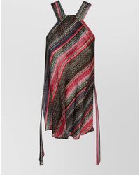 The Seafarer - Asymmetric Hem Sleeveless Shirt Tie Back - Lyst