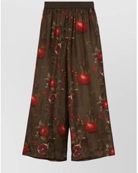 Uma Wang - Printed High-Rise Wide-Leg Trousers - Lyst