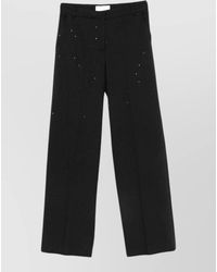 ERMANNO FIRENZE - Pinstripe Sequin-Embellished Straight-Leg Suit Trousers - Lyst