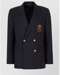 Dolce & Gabbana - Virgin Wool Double-Breasted Blazer - Lyst
