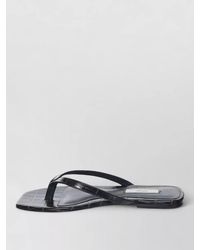 TOTEME - Embossed Leather Flat Thong Sandals - Lyst