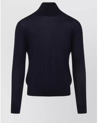 Saint Laurent - Cashmere Silk Wool Fine-Knit Turtleneck Sweater - Lyst