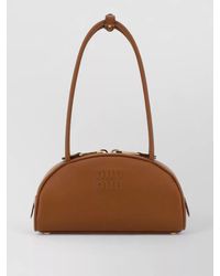 Miu Miu - Leather Beau Shoulder Bag Double Handles - Lyst