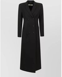 Dries Van Noten - Long Double Breasted Coat Button Detail - Lyst