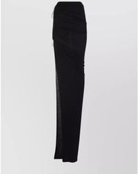 Rick Owens - Wool Side-Slit Fitted Skirt - Lyst