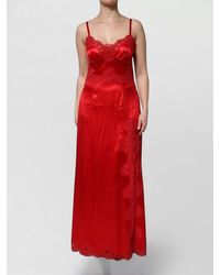 Dolce & Gabbana - Silk Lace Trim Sleeveless Maxi Nightdress - Lyst