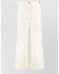 Etro - High Waist Denim Trousers Multiple Pockets - Lyst