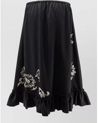 Dries Van Noten - Rhinestone Ruffled Midi A-Line Skirt - Lyst