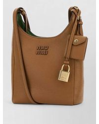 Miu Miu - Leather Crossbody Shoulder Bag Flap Pocket - Lyst