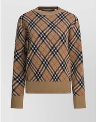 Burberry - Wool Crew Neck Jumper - Lyst