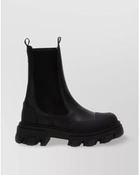 Ganni - Leather Chelsea Ankle Boots - Lyst