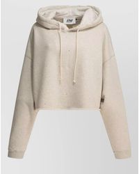 Golden Goose - Cropped Hoodie Star Motif Drawstring Hood - Lyst