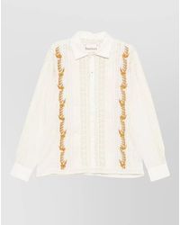 BAZISZT - Cotton Long-Sleeve Pleated Shirt - Lyst