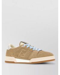 Fendi - Match Suede Lace Up Sneakers Rubber Sole - Lyst