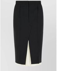 Marni - Virgin Wool Asymmetric Midi Skirt - Lyst