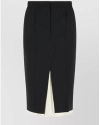 Marni - Virgin Wool Asymmetric Midi Skirt - Lyst