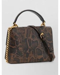 Pinko - Love Bag One Mini Leather Python Print Shoulder Bag - Lyst