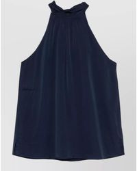 Silk95five - Villette Halterneck Top Bow Detail - Lyst