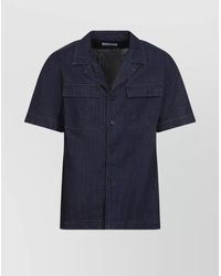 Dries Van Noten - Denim Bowling Shirt - Lyst