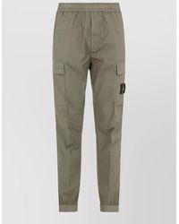 Stone Island - Cotton Trousers - Lyst