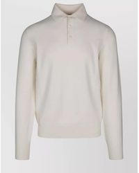 Brunello Cucinelli - Versatile Polo Shirt With Ribbed Cuffs And Hem - Lyst