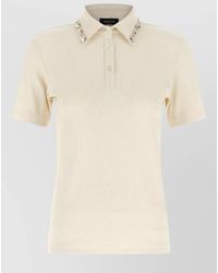 Fabiana Filippi - Cotton Crystal-Embellished Polo Shirt - Lyst