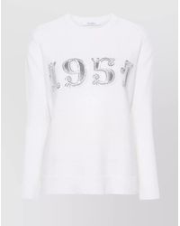 Max Mara - Cashmere Wool Ribbed Crew Neck Sweater - Lyst