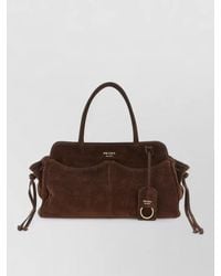 Prada - Na Na Suede Tote Bag - Lyst