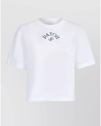 Patou - Short Sleeve Crew Neck Nylon Silk Top - Lyst